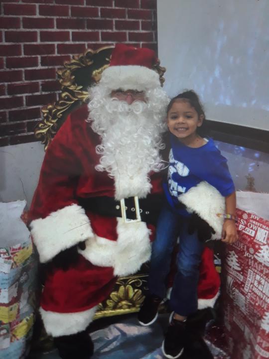 Santa and a Happy Girl